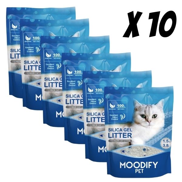 מודיפיי חול קריסטלי סיליקה ג'ל לחתולים 3.8 ליטר - 10 יח'