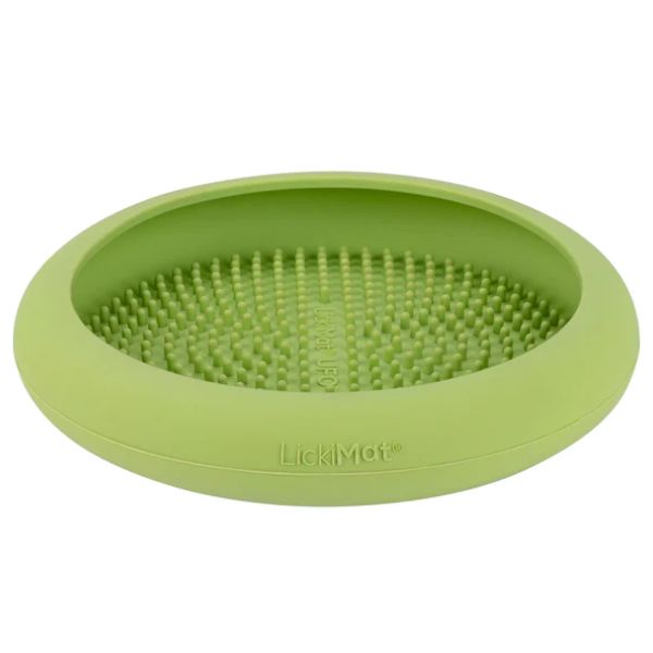 ליקי מט UFO קערת ליקוק והאכלה איטית ירוק