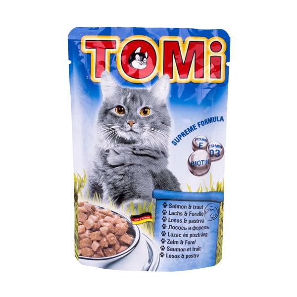 טומי פאוץ' לחתולים סלמון ופורל 100 גרם