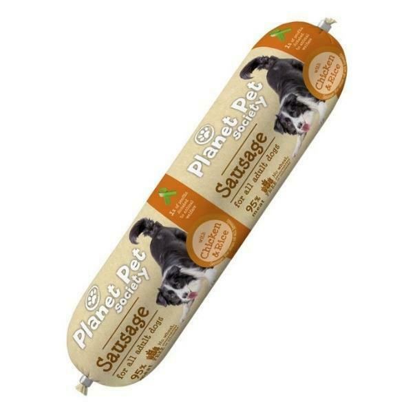 פלאנט פט נקניק מעדן עוף ואורז 800 גרם