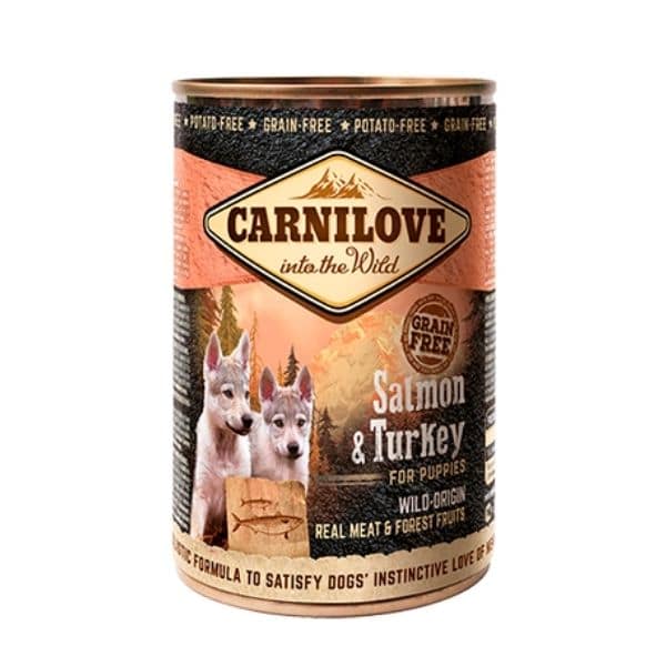 קרנילאב מזון רטוב שימורים לגורים סלמון והודו - 400 גרם