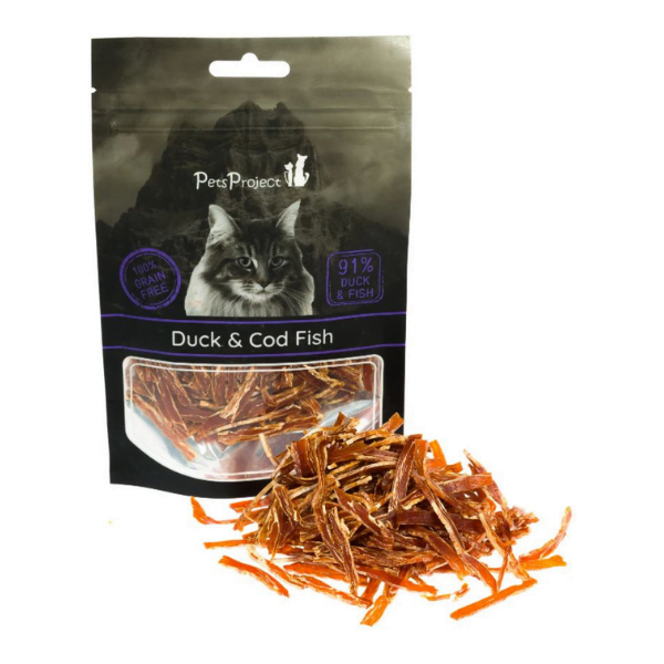 חטיף לחתולים רצועות ברווז ודג קוד Pets Project