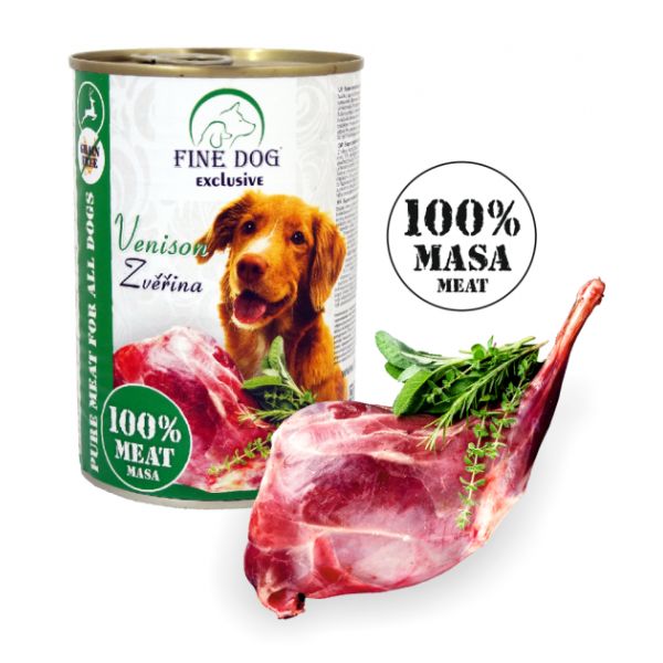 Fine dog פיין דוג מעדן פטה לכלבים צבי - 400 גרם