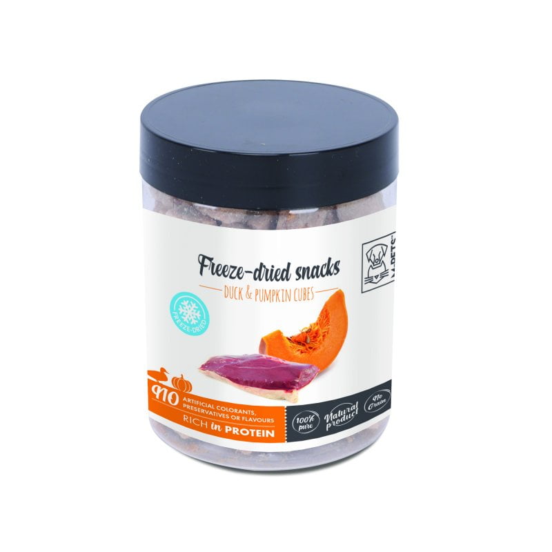 אמפט קוביות ברווז ודלעת מיובשות בהקפאה - 35 גרם