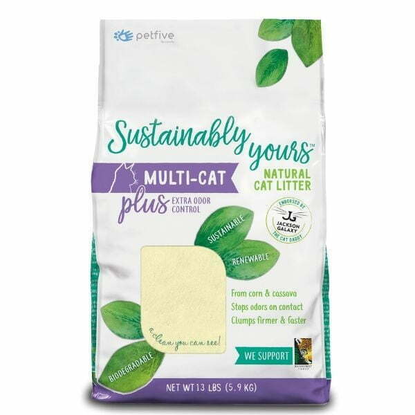 חול פט פייב SY מולטי קט פלוס חול חתולים 100% טבעי
