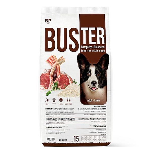 באסטר פרמיום כבש מזון לכלבים בוגרים - 15 ק"ג