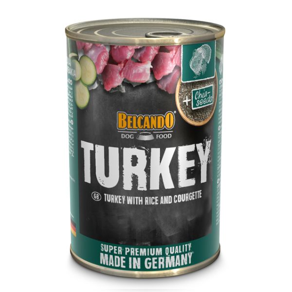 בלקנדו מזון רטוב שימורים איכותי הודו, אורז וקישוא - 400 גרם