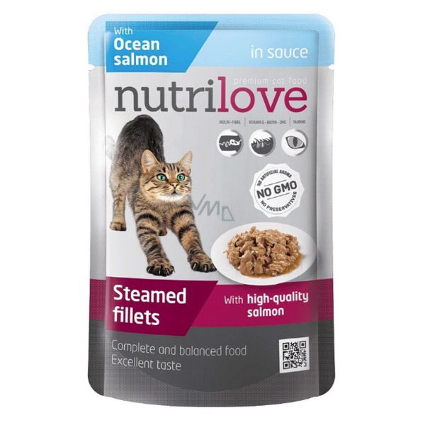 נוטרילאב פאוץ' לחתול  סלמון ברוטב עשיר - 85 גרם