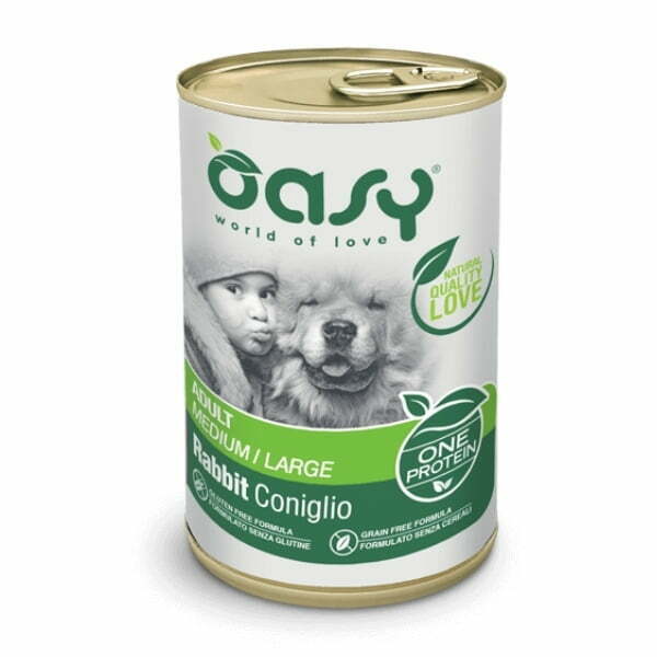 אואסי Oasy מעדן מזון רטוב לכלב - ארנב וגזר 400 גרם