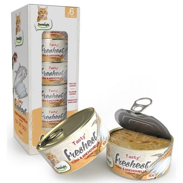 Freshest פרשסט טונה ואנשובי רצועות ברוטב - 80 גרם