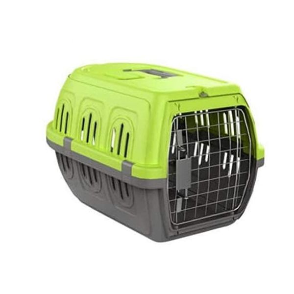 כלוב נשיאה קשיח לכלבים וחתולים 48x33x28 ס"מ - ירוק