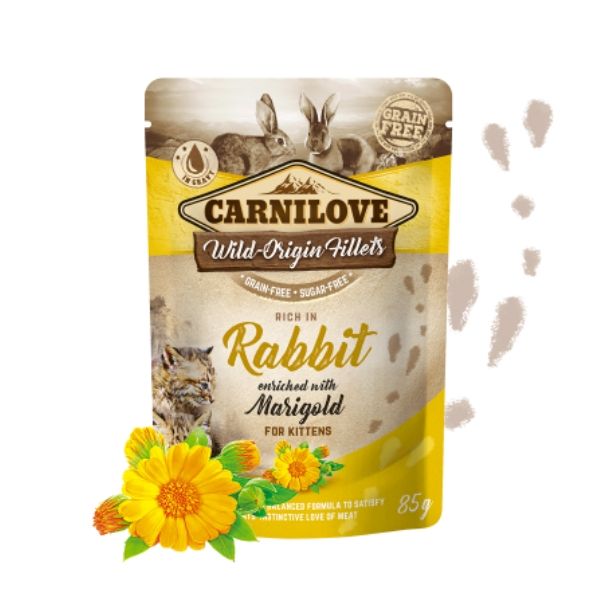 קרנילאב פאוץ' לחתולים עם ארנבת - 85 גרם