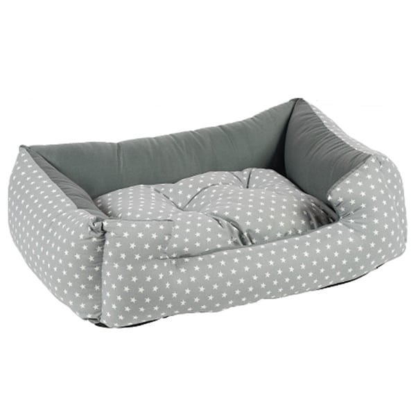 פטס פרוג'קט - מיטה לכלב בצבע אפור כוכבים קטנים