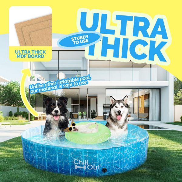 בריכה מעוצבת וקשיחה לכלבים בינונית - 120 ס"מ
