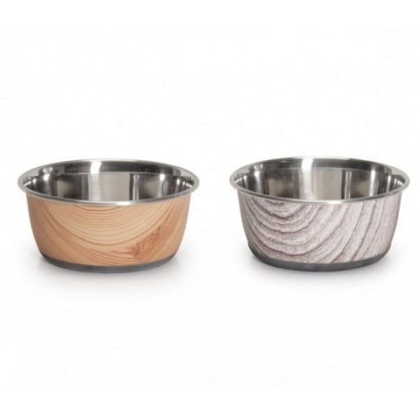 קערת נירוסטה בגווני עץ טבעי Camon