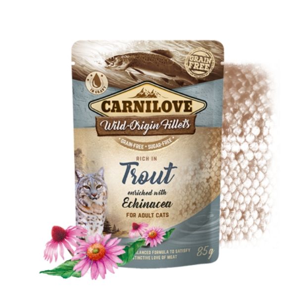 קרנילאב פאוץ' לחתולים עם פורל - 85 גרם