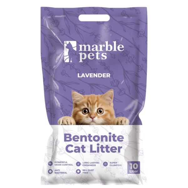 מרבל Marble חול לחתולים מתגבש בניחוח לוונדר עדין - 10 ליטר