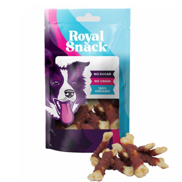 רויאל חטיף לכלבים עצמות קלציום עטופות בקר - 80 גרם