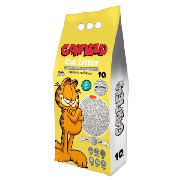 גרפילד חול לחתולים מתגבש ללא בישום 10 ליטר