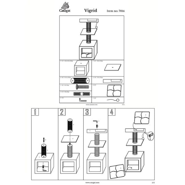 Catagat Vigrid מתקן גירוד לחתולים איכותי ויוקרתי - 93 ס"מ