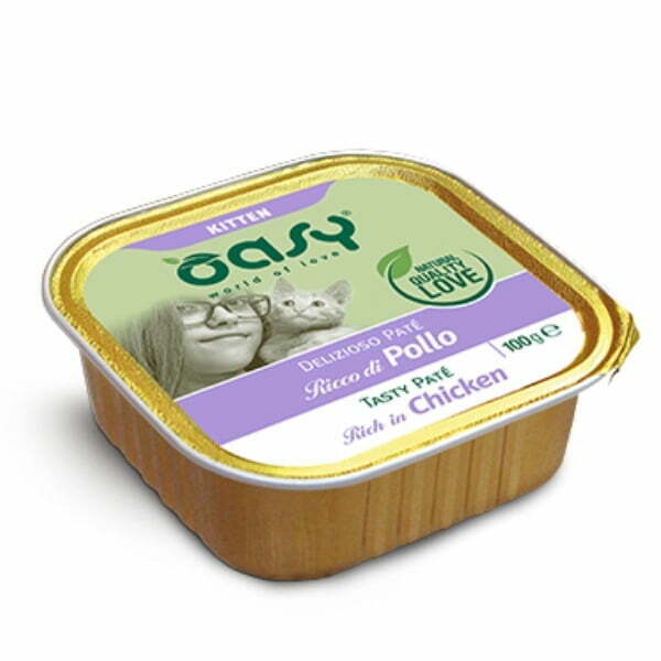 אואסי Oasy מעדן לגורי חתולים 100 גרם - עוף