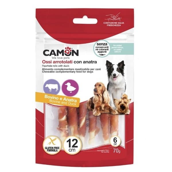 קמון עצמות רול בקר עטופות ברווז 12 ס"מ - 6 יח'