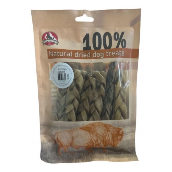 קרניבור - צמות עור טלה טבעי 10 יח'