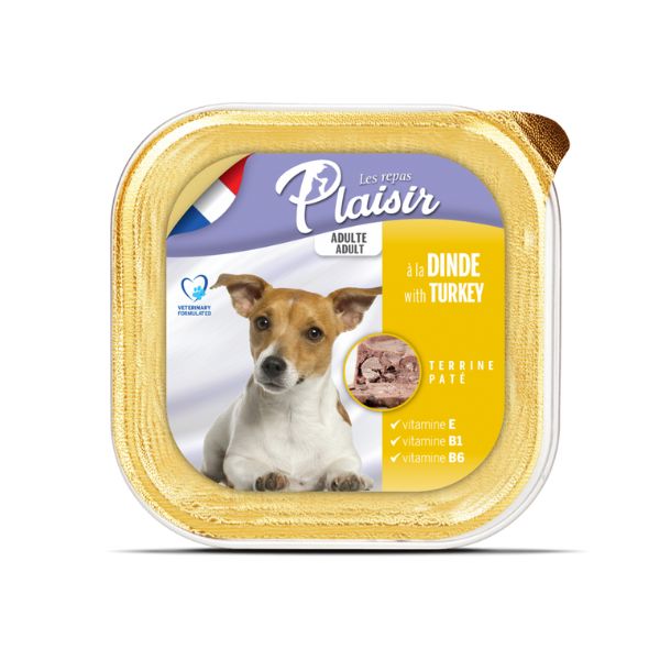 פלסיר מעדן פטה לכלבים עם הודו 100 גרם