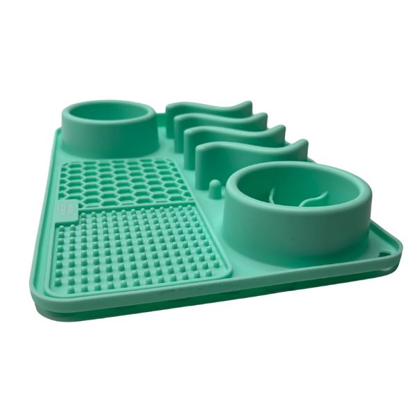 נייצר קיצן משטח האכלה וליקוק אינטראקטיבי Nature's Kitchen - טורקיז