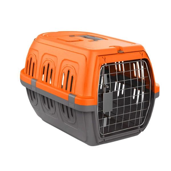 כלוב נשיאה קשיח לכלבים וחתולים 61X39X37 ס"מ - כתום