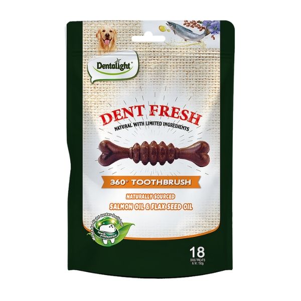 חטיף דנטלי לכלבים Dentalight 360° סלמון 150 גרם