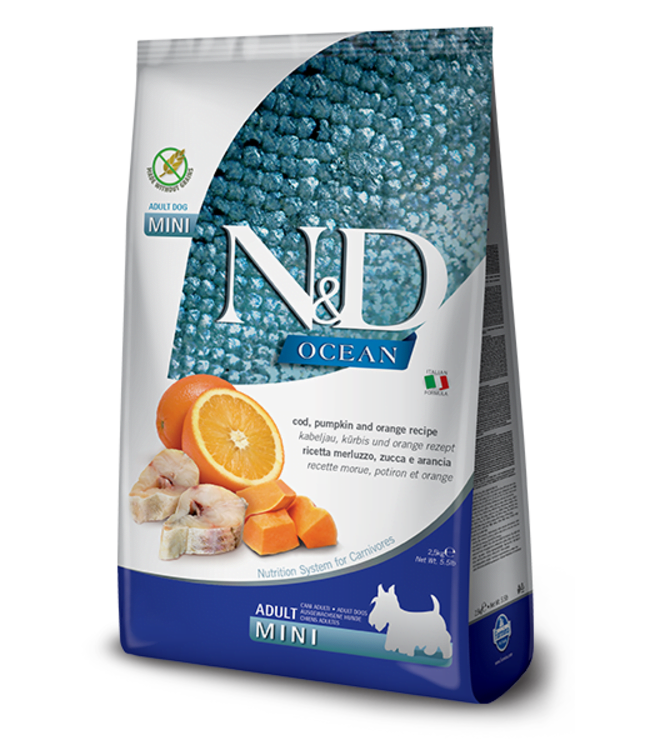 N&amp;D נטורל אנד דלישס - גזע קטן דג קוד, דלעת ותפוז