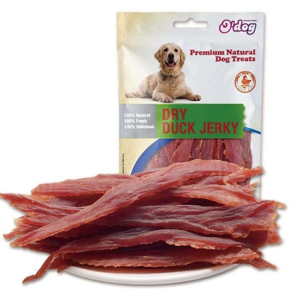 או דוג O'Dog חטיף רצועות ג'רקי ברווז - 100 גרם