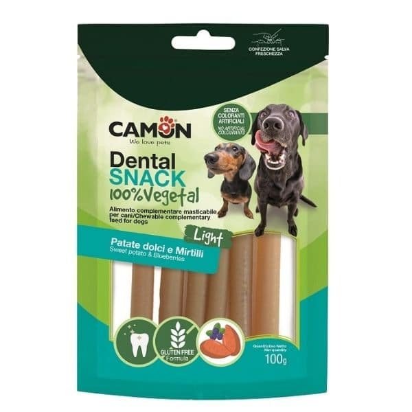 קמון חטיף טבעוני מקלות בטטה ואוכמניות Camon - 100 גרם