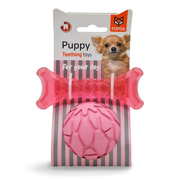 פופוס סט גורים עצם וכדור ורוד FOFOS