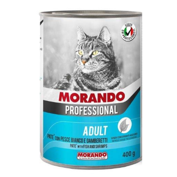 שימורים לחתול,Morando Professional, פטה דג ושרימפס 400 גר'