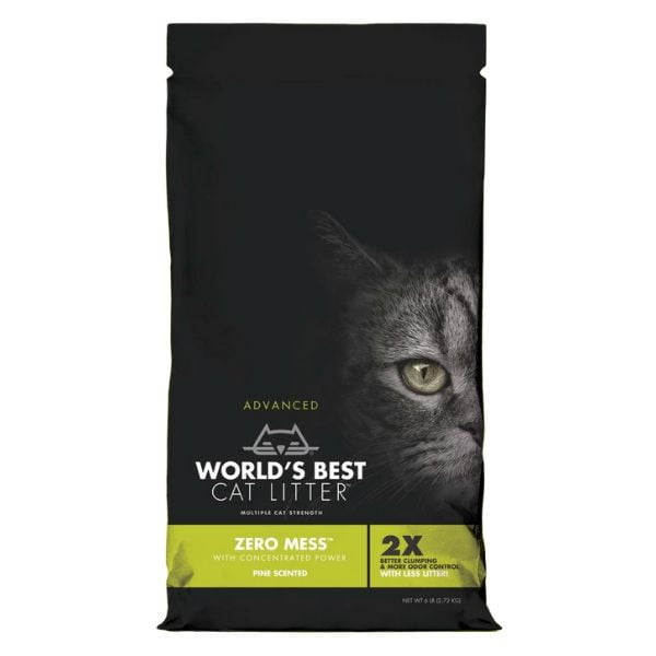 וורלדס בסט Zero Mess אורנים - מצע חתולים טבעי על בסיס קלחי תירס