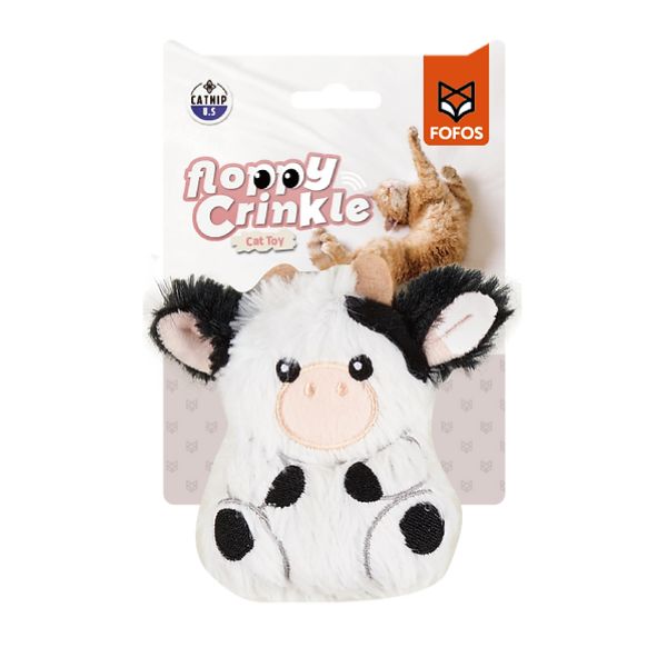 פופוס צעצוע פרה פלופי מקומט לחתולים - FOFOS