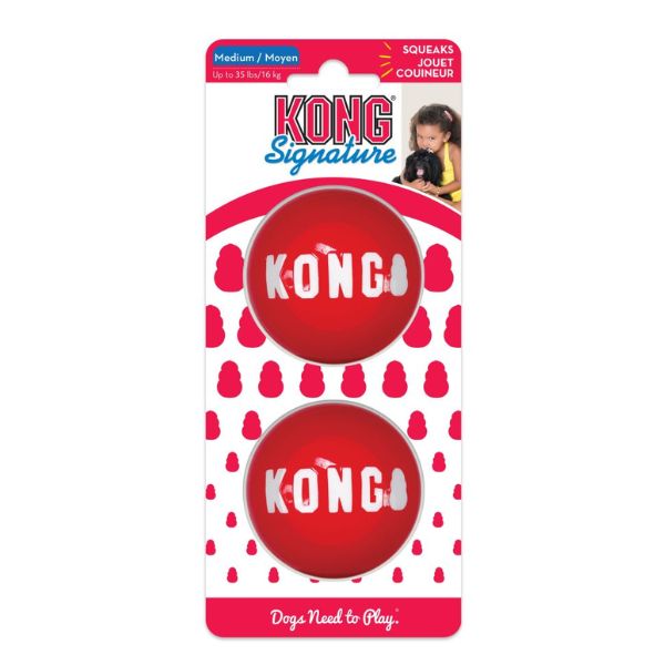 קונג Signature זוג כדורים עמידים מצפצפים - M