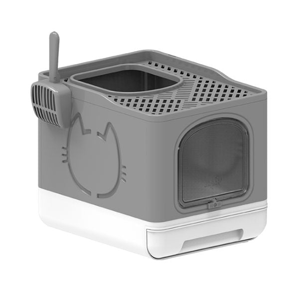 שירותים עם פתח קדמי ועליון AFP - אפור כהה