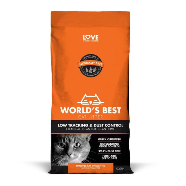 וורלדס בסט כתום Low Track מצע חתולים טבעי  - 3.6 ק"ג