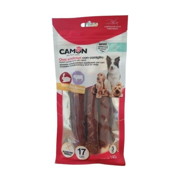 קמון עצמות רול בקר עטופות ארנב 17 ס"מ - 3 יח'