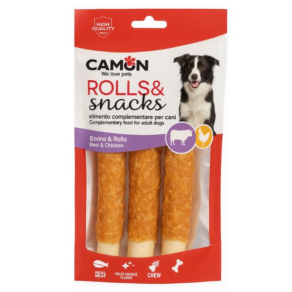 קמון עצמות רול בקר עטופות עוף 17 ס"מ - 3 יח'