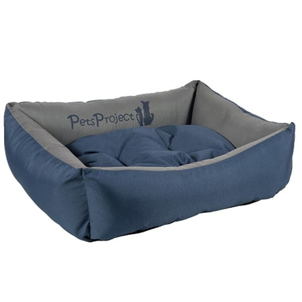 פטס פרוג'קט - מיטה לכלב חסינה למים בצבע כחול ואפור