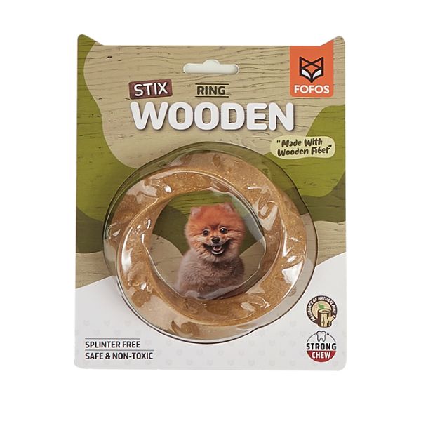 פופוס צעצוע לעיסה עץ בצורת טבעת - FOFOS