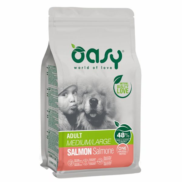 אואסי Oasy מזון כלבים סלמון 12 ק"ג