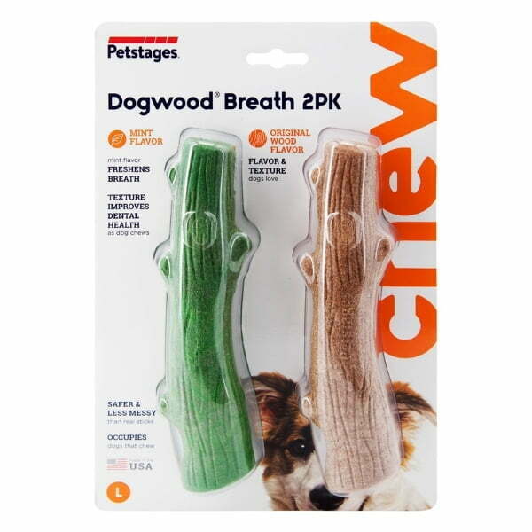 Pet Stages - צעצוע עץ לעיסה כפול לרענון נשימה