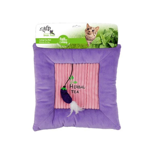 כרית משחק עם צעצוע מועשר קטניפ לחתולים AFP