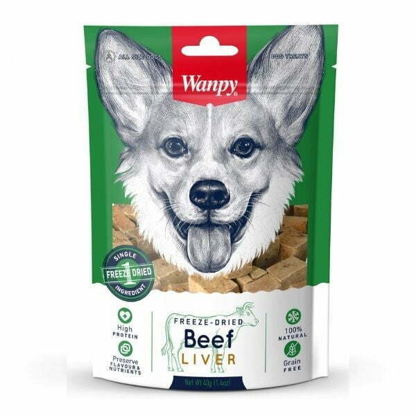 וונפי Wanpy קוביות כבד בקר מיובש בהקפאה - 40 גרם