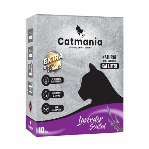 קטמאניה חול לחתולים מתגבש בניחוח לבנדר ארגז 10 ק"ג